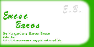 emese baros business card